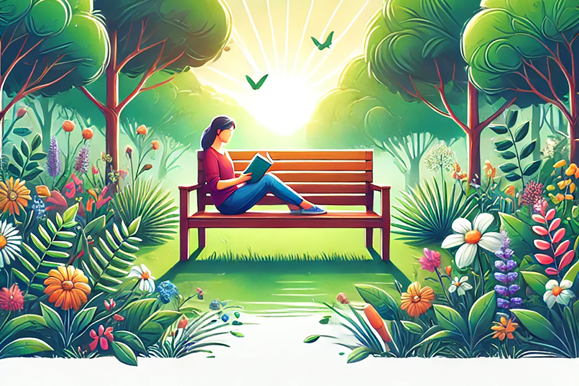 Person relaxing outdoors during a digital detox, reconnecting with nature.