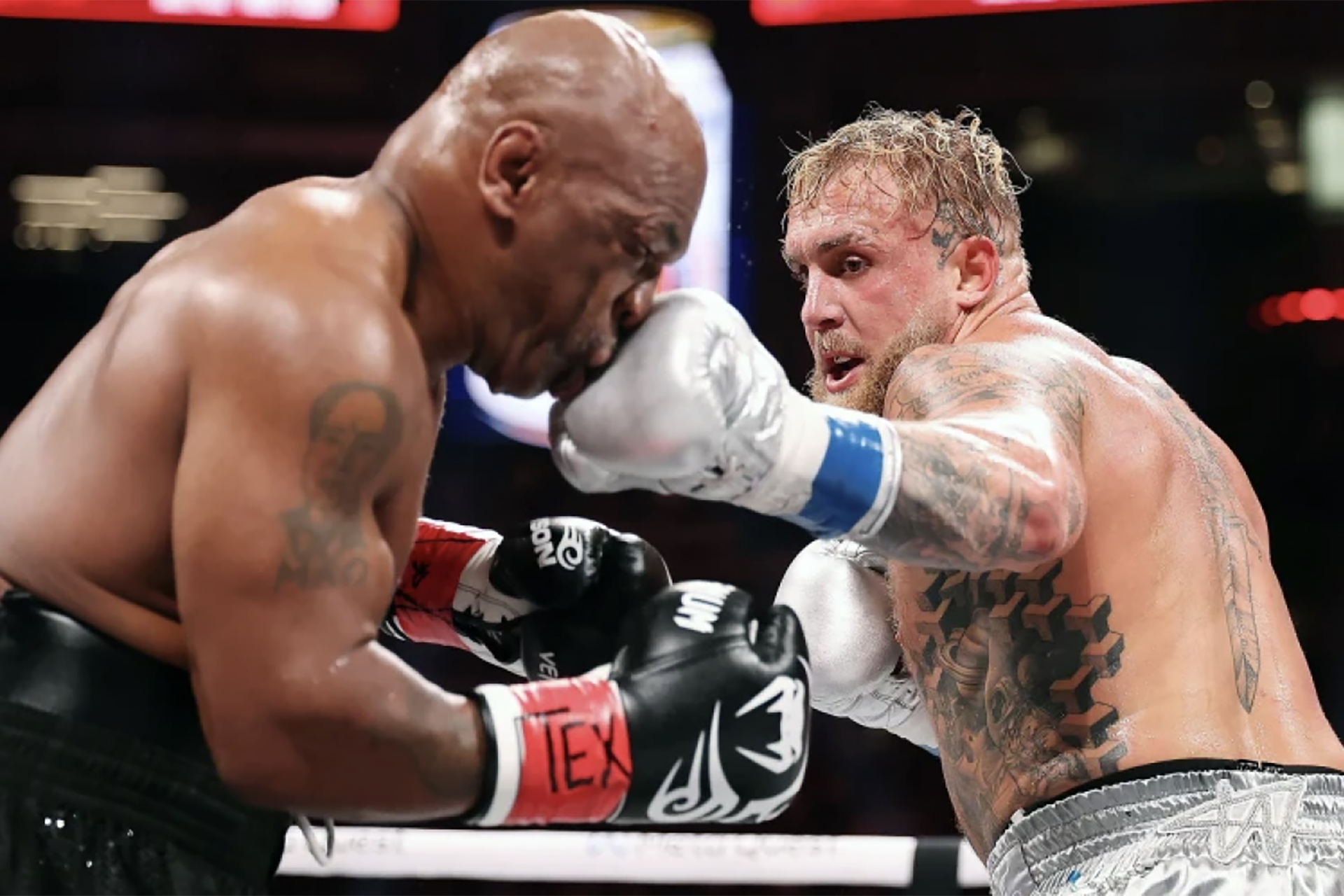 Jake Paul and Mike Tyson